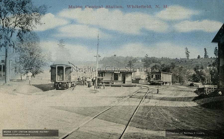 Postcard: Maine Central Station, Whitefield, New Hampshire